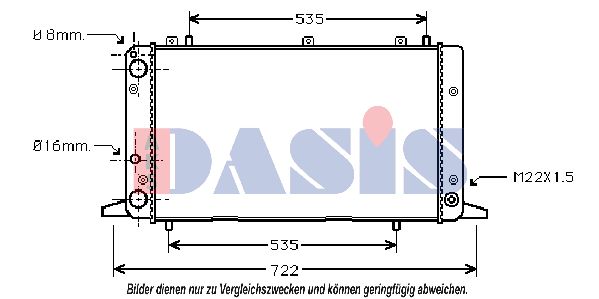 AKS DASIS Радиатор, охлаждение двигателя 481060N